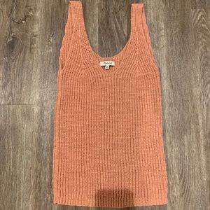 Madewell pink sweater tank size XS